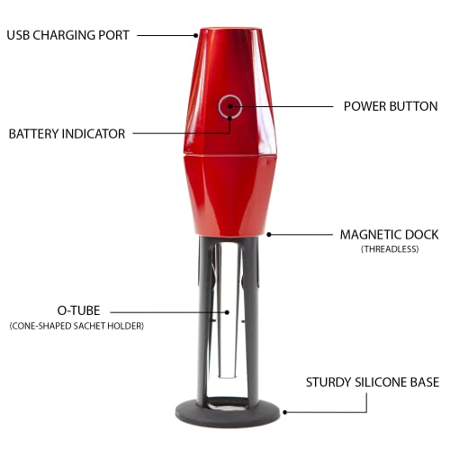 OTTO Electric Smart Herb and Spice Grinder - Metallic Red by Banana Bros