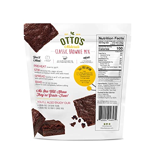 Organic Gluten-Free Brownie Mix - Nut Free, Non-GMO, Made with Cassava Flour