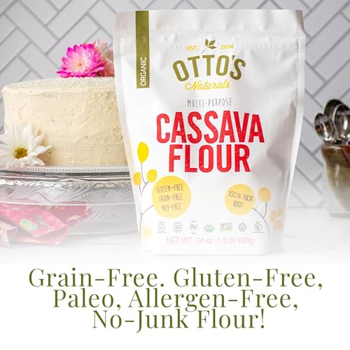 Otto's Naturals Organic Cassava Flour, Gluten-Free Bake Substitute, 1.5 Lb